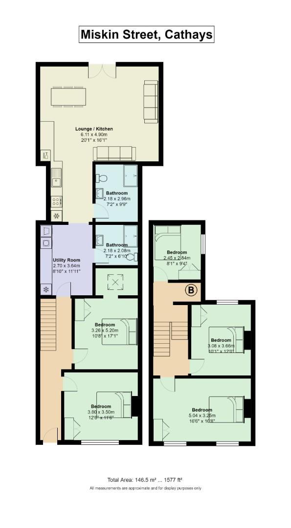 Floorplan for Miskin Street, Cathays